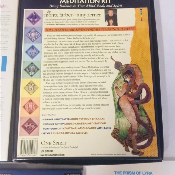 Chakra Meditation Kit 6pc Set Tarot Oracle Cards , CD , Cassettes, Books & More - Picture 7 of 13